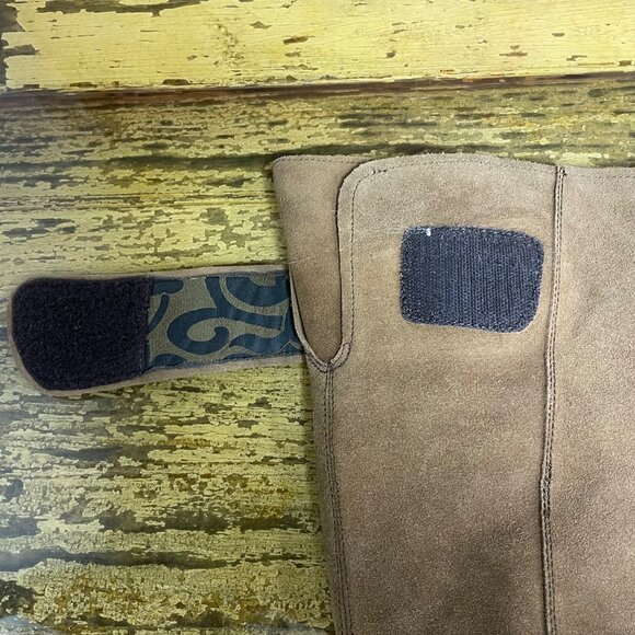 Fly London Yulo Suede Leather Platform Knee Boots Sz 39 (EU) Brown Tan Tall - Picture 5 of 11